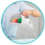 Range jouets de bain blanc/gris